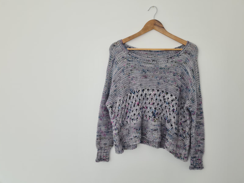 oversized sweater knitting pattern with basketweave cable