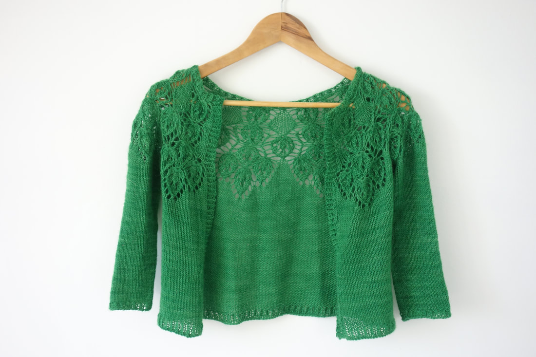Green lace cardigan knitting pattern