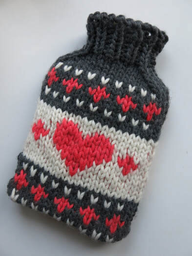 Fairisle heart knitting pattern
