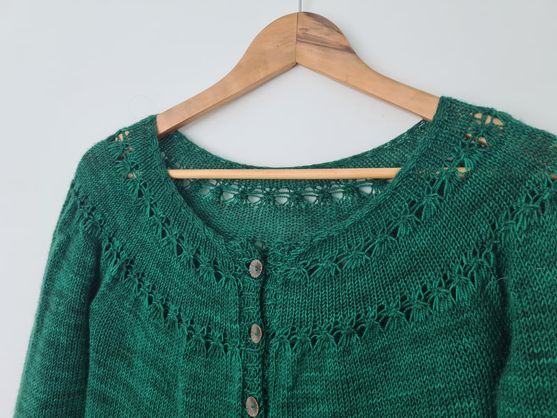lace yoke cardigan knitting pattern