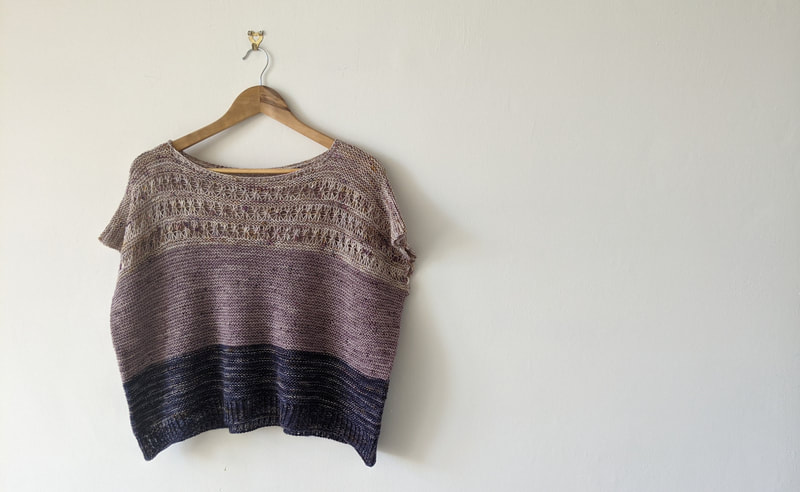 oversized cropped summer top knitting pattern